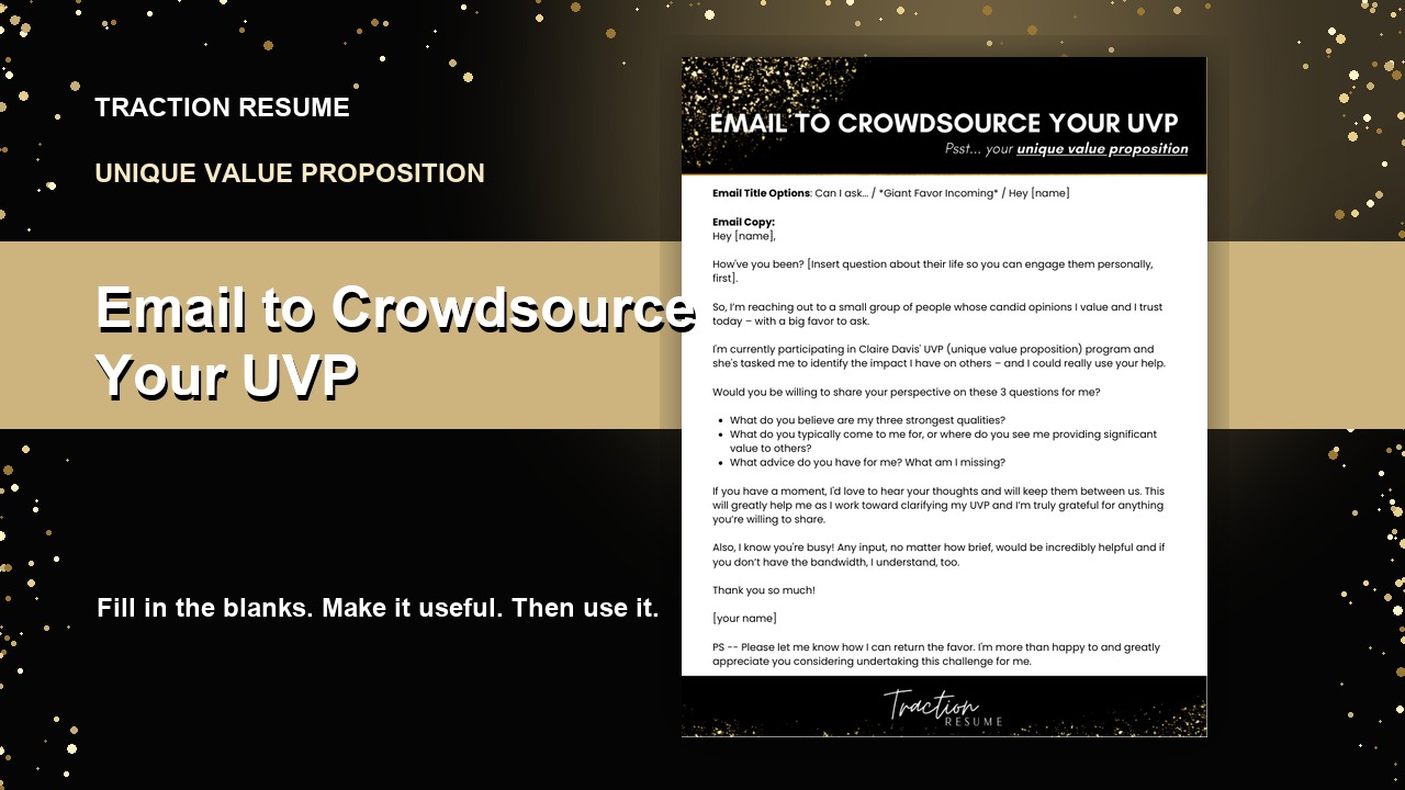 Email to Crowdsource Your UVP cover